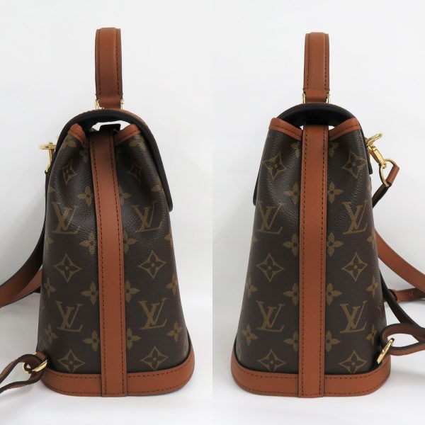 4 Louis Vuitton Dauphine Backpack Monogram Reverse Daypack Leather Brown