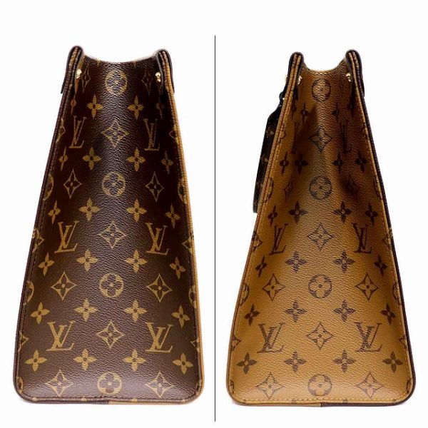 4 Louis Vuitton On The Go Monogram Reverse Giant Beige Brown MM 2way Shoulder Bag