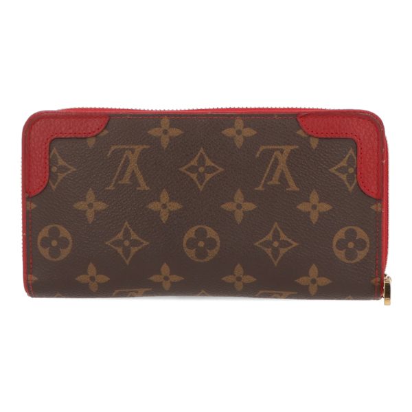 4 Louis Vuitton Zippy Wallet Retiro Monogram Brown Red Wallet Handbag