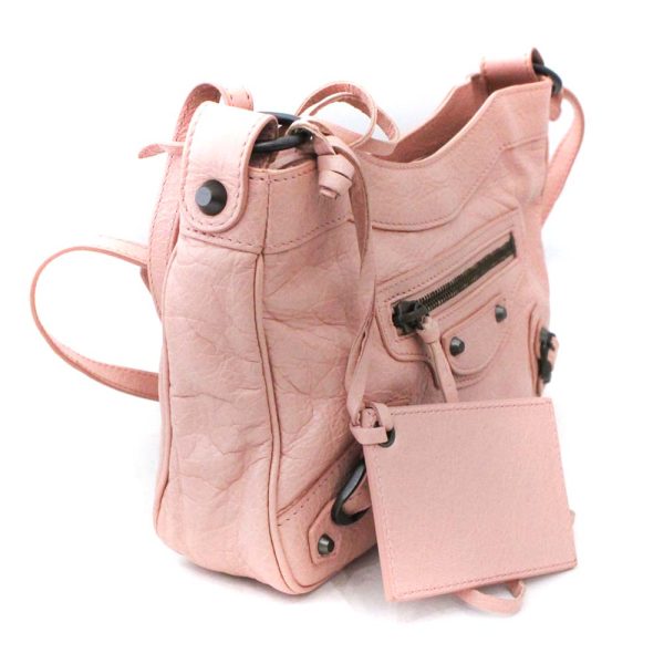 4 Balenciaga Giant Hip Leather Pink Shoulder Bag