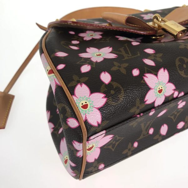 4 Louis Vuitton Cherry Blossom Sac Retro PM Handbag black