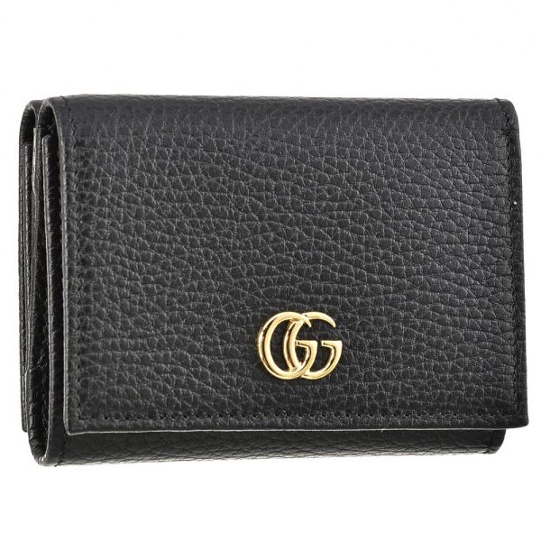 41539071 Gucci Wallet 3 Fold Wallet Black PETITE MARMONT