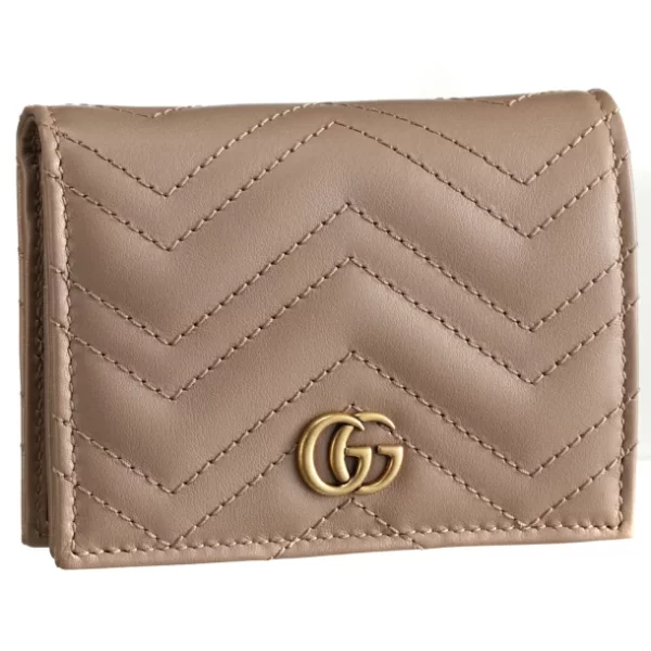 42380085 Gucci Folding Wallet GG MARMONT Beige PORCELAIN ROSE