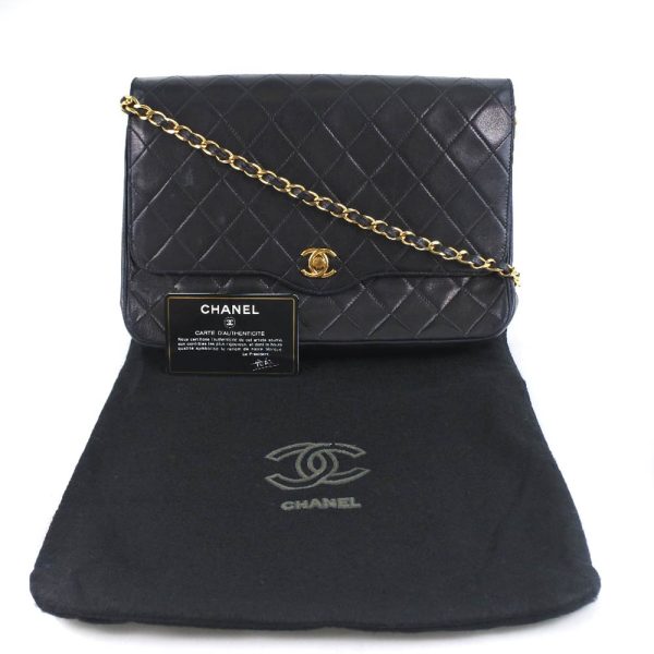 5 Chanel Chain Shoulder Lambskin Black Shoulder Bag