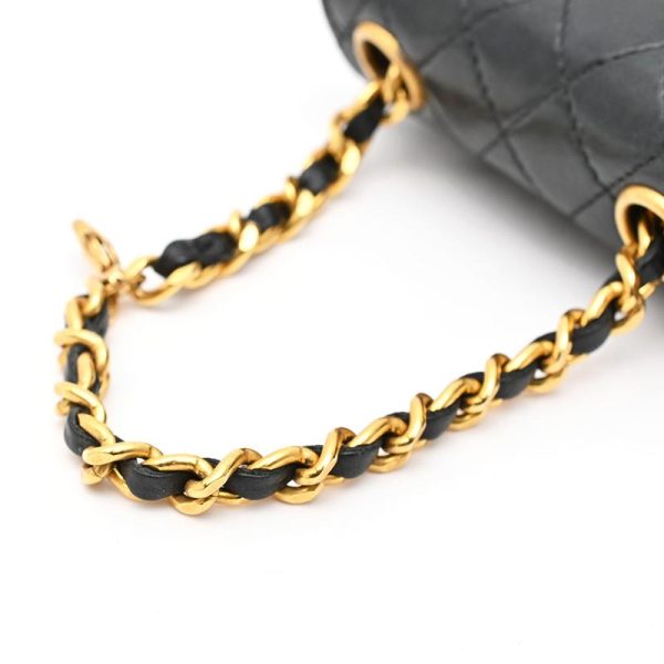 5 Chanel Matelasse Mini Chain Belt Leather Black Waist Bag