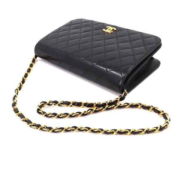 5 Chanel PushLock Gold Chain Shoulder Bag Black