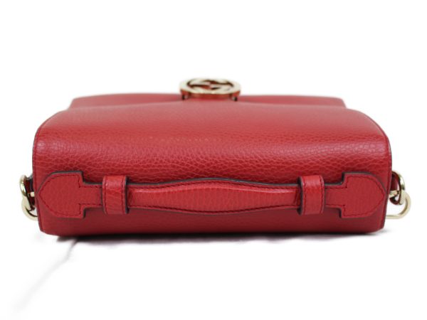 5 Gucci Interlocking GG Chain Shoulder Bag Red