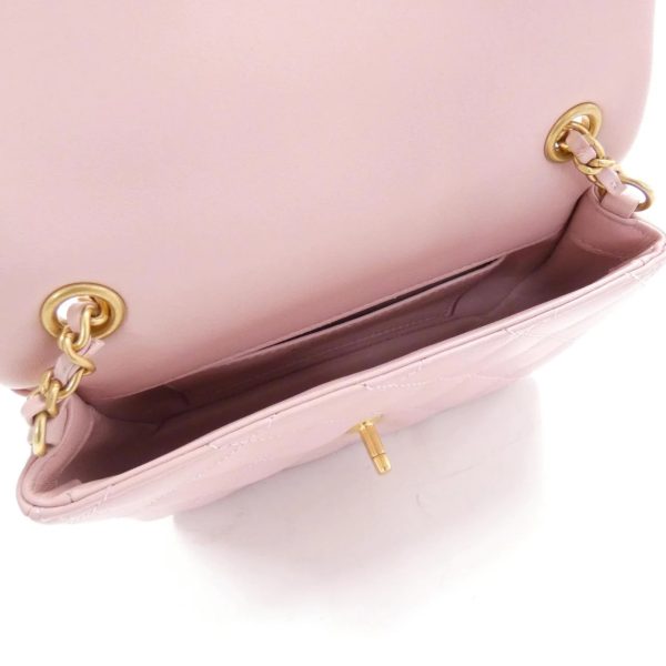 5 Chanel Metal Fittings Gold Pink Chain Shoulder Bag