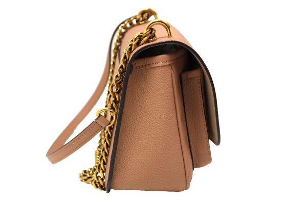 5 Louis Vuitton Rose sables Pink Grained Calf Leather Lockme chain