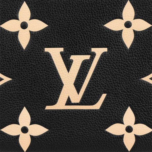 5 Louis Vuitton Pochette Double Zip Monogram Implant Leather Gold Shoulder Bag