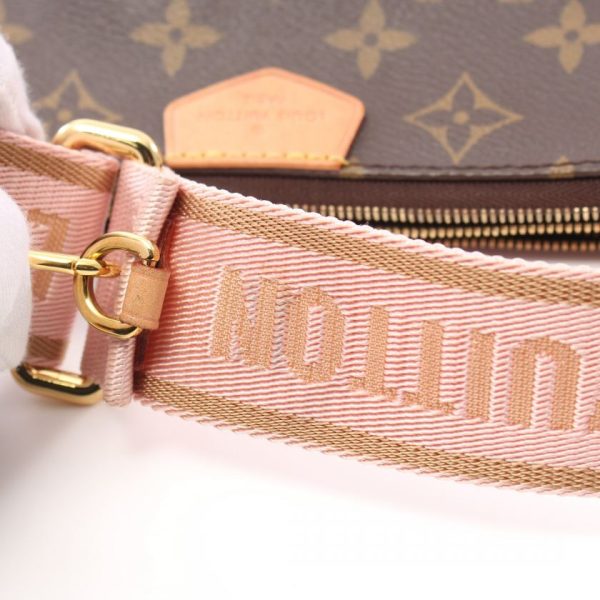 5 Louis Vuitton Pochette Accessoires Monogram Rose Pvc Leather Brown Pink Shoulder Bag