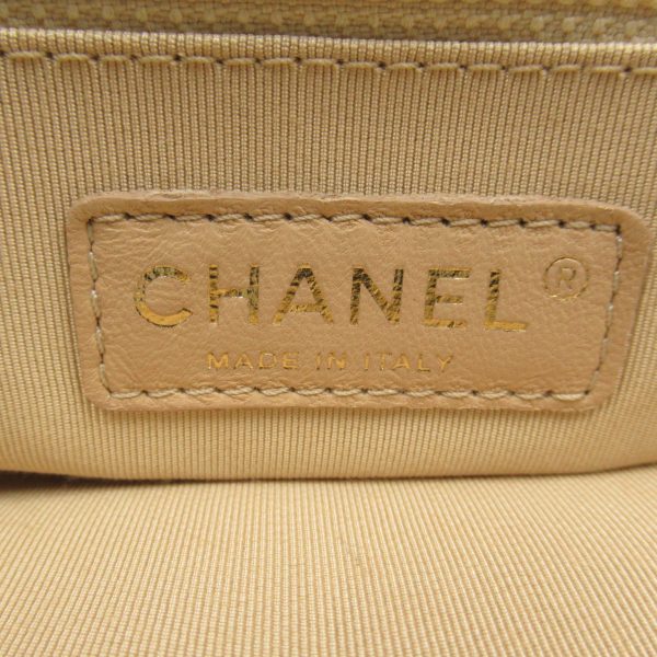 5 Chanel Shoulder Bag Tote Bag Leather Gray