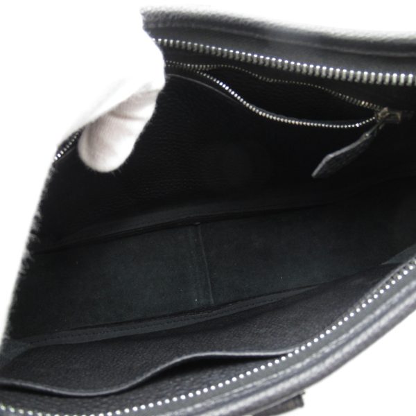 5 Hermes Shoulder Bag Leather Black