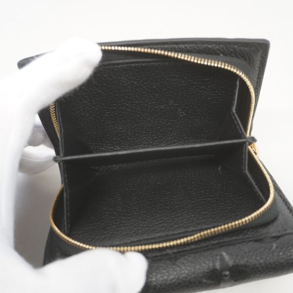 5 Louis Vuitton Portefeuille Monogram Implant Noir Black Coin Purse Coin Case Wallet Handbag