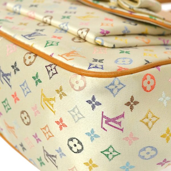 5 Louis Vuitton Abelia Hand Bag Monogram Multicolor White