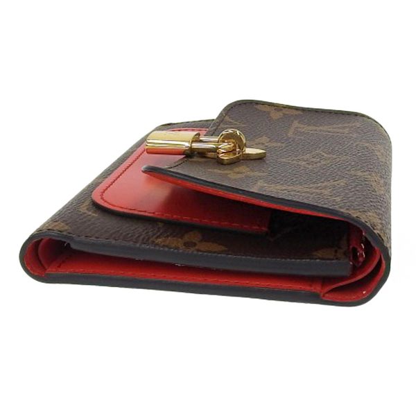 5 Louis Vuitton Portefeuille Flower Compact Monogram Leather Brown Red Coquelicot Wallet Handbag