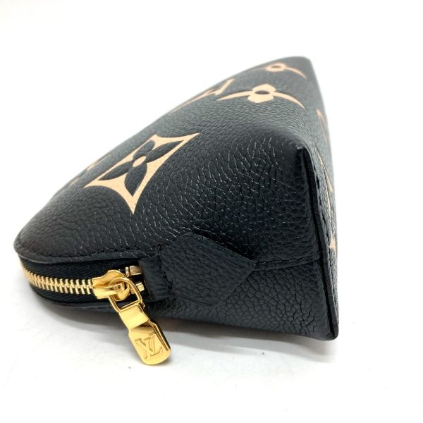 5 Louis Vuitton Pochette Cosmetic Pouch Monogram Emplant Leather Noir Black Handbag