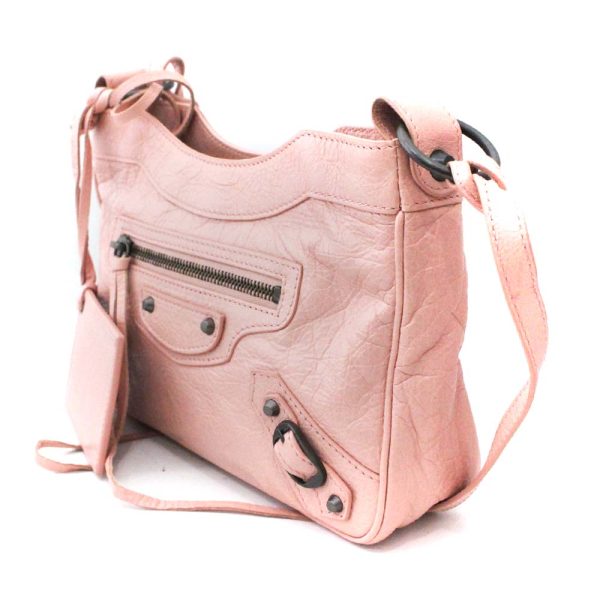 5 Balenciaga Giant Hip Leather Pink Shoulder Bag