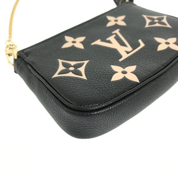 5 Louis Vuitton Mini Pochette accessories Empreinte Leather Pouch black