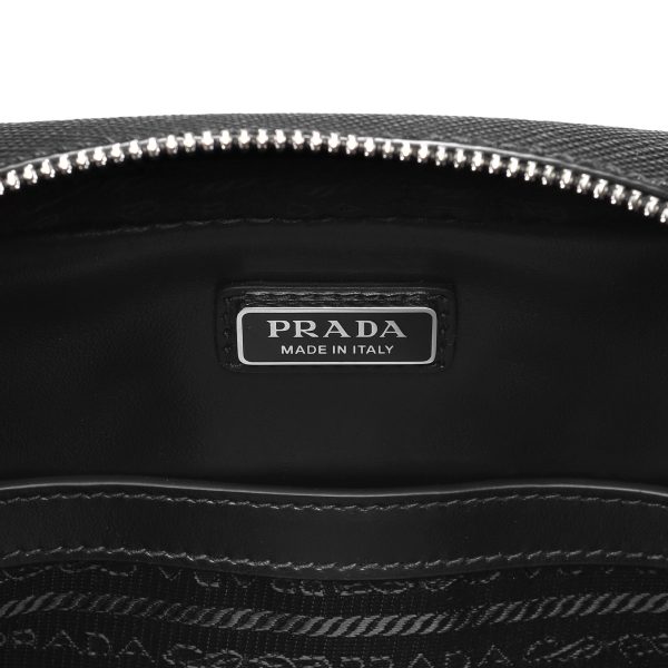 5 Prada Calfskin Leather Black Shoulder Bag