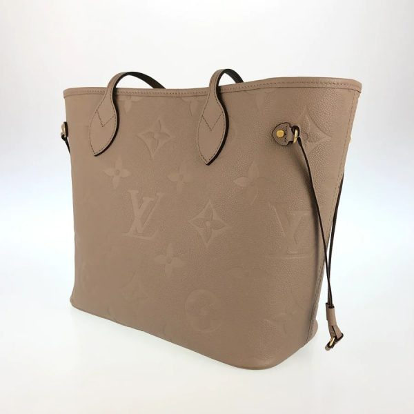 5 Louis Vuitton Neverfull MM Leather Tote Empreinte leather crème