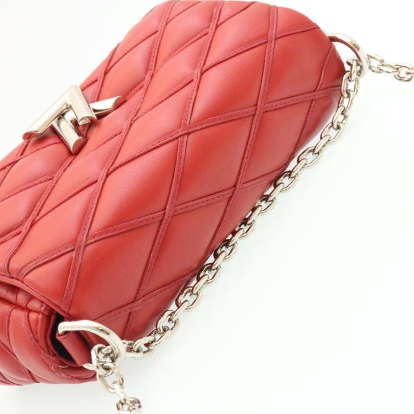 5 Louis Vuitton Maltage Chain Shoulder Leather Red Mini Shoulder Bag