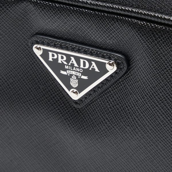 5 Prada Saffiano Leather Black Shoulder Bag