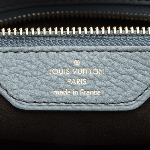 6 Louis Vuitton Stellar PM Mahina Leather Tote Blue