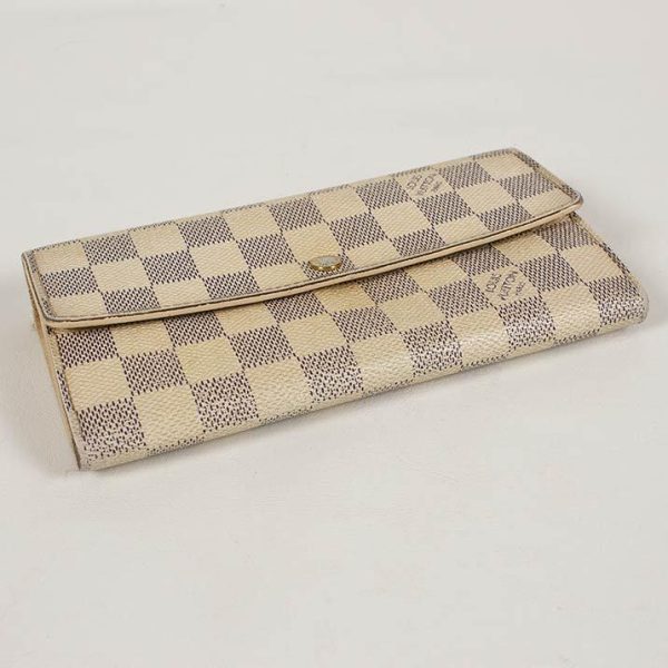 6 Louis Vuitton Damier Azur Long Wallet Handbag