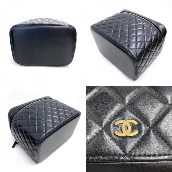 6 Chanel Matelasse Vanity Black Handbag