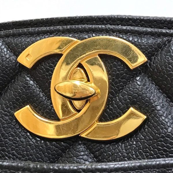 6 Chanel Deca Coco Turnlock Caviar Skin Tote Black