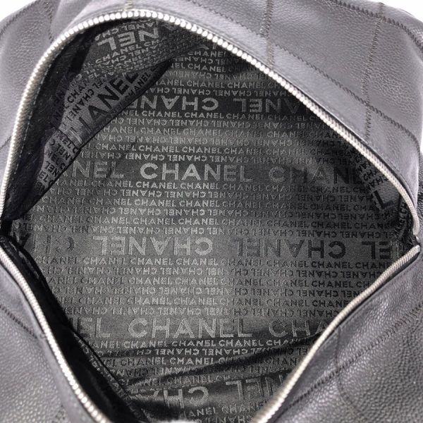 6 Chanel Tote Bag Caviar Skin Black Mini Boston Bag Handbag