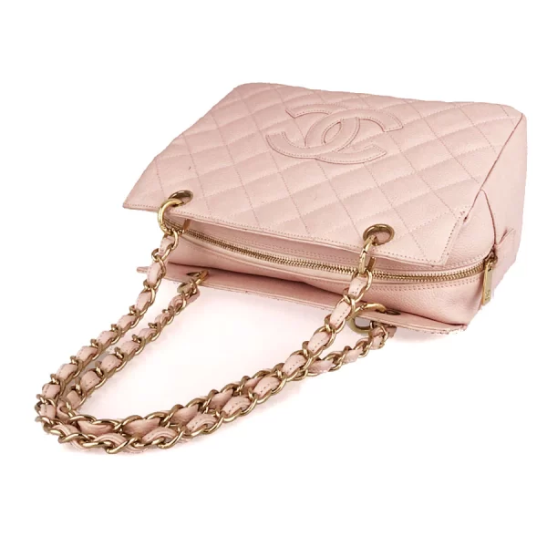 6 Chanel Coco Mark Chain Shoulder bag Caviar Skin Pink