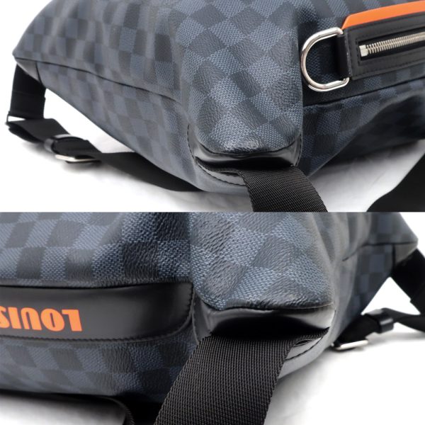 6 Louis Vuitton Gym Backpack Rucksack Damier Cobalt Blue Black