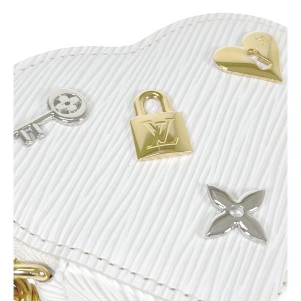 6 Louis Vuitton Portomonet Cool Love Lock Epi White Gold Hardware Shoulder bag