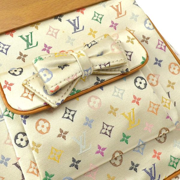 6 Louis Vuitton Abelia Hand Bag Monogram Multicolor White