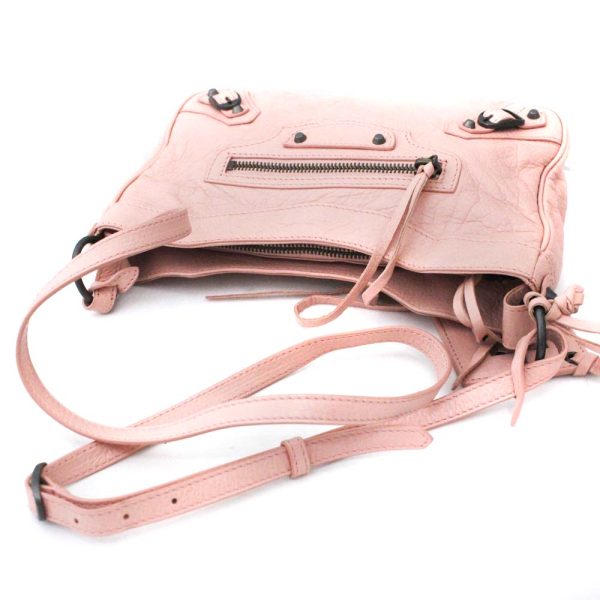 6 Balenciaga Giant Hip Leather Pink Shoulder Bag