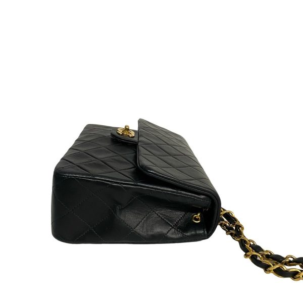 6 Chanel Chain Shoulder Leather Navy Shoulder Bag