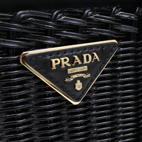 6 Prada Basket Bag Black Shoulder Bag