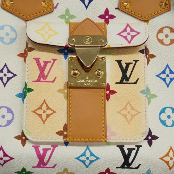 6 Louis Vuitton Monogram Speedy 30 Multicolor canvas Handbag white