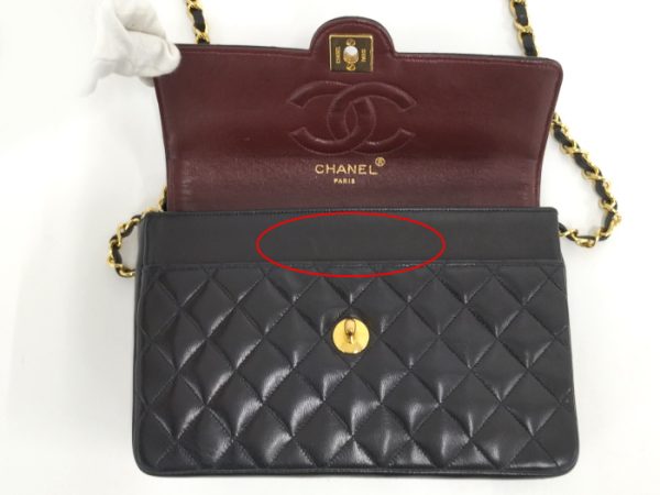 6 Chanel Single Chain Shoulder Bag Matelasse Lambskin Black With Gold Hardware