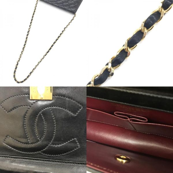 7 Chanel Matelasse Turn Lock Chain Shoulder Leather Black Shoulder Bag