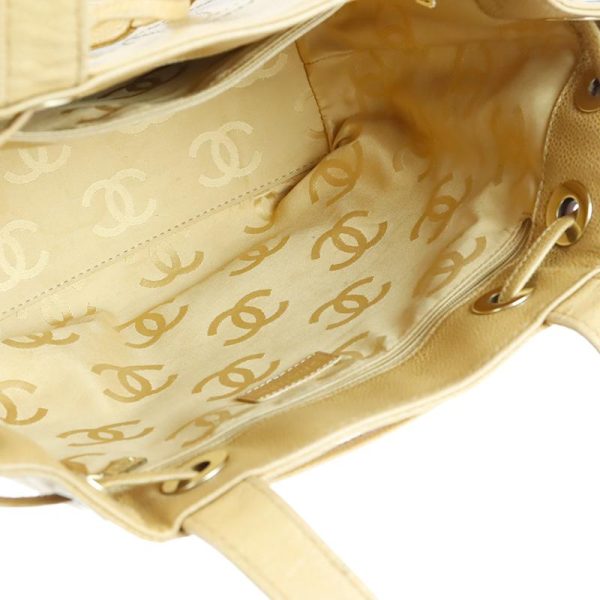 7 Chanel Deca Coco Caviar Skin Beige Shoulder Bag