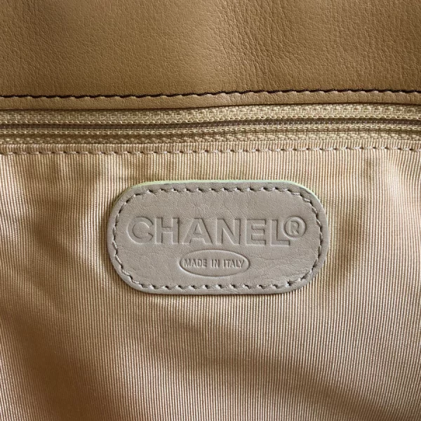 7 Chanel Lambskin Beige Tote Bag