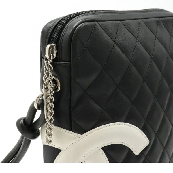 7 Chanel Cambon Medium Shoulder Bag Diagonal Shoulder Black White