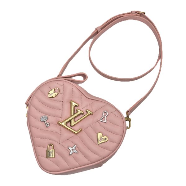 7 Louis Vuitton Wave Love Lock Monogram Calf Leather Pink 2way Shoulder Bag