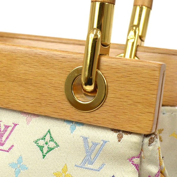 7 Louis Vuitton Abelia Hand Bag Monogram Multicolor White