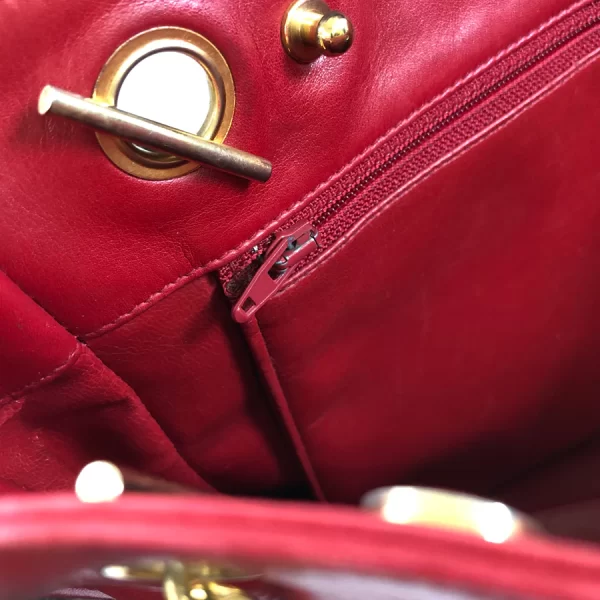 8 Chanel Tote Bag Hardware Gold Chain Leather Red Shoulder Bag