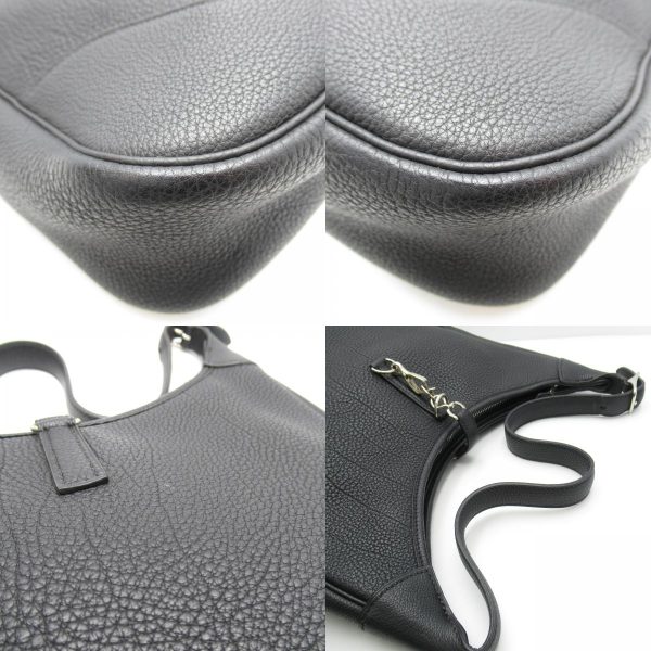 8 Hermes Shoulder Bag Leather Black