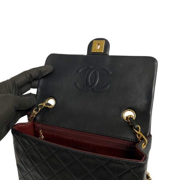 8 Chanel Chain Shoulder Leather Navy Shoulder Bag